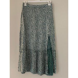 Abercrombie & Fitch Ruffle Hem Midi Skirt Small